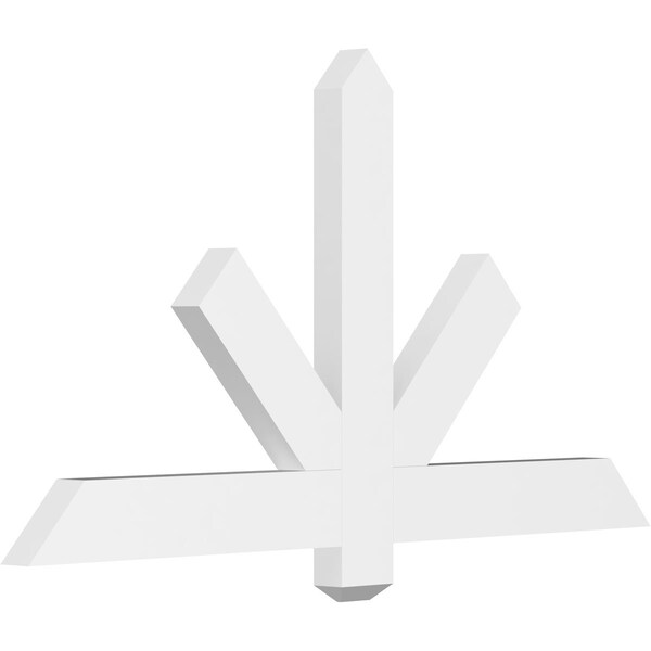 Ekena Millwork Kennewick Architectural Grade PVC Gable Bracket, 48"W x 26"H x 2"D x 4"F, 13/12 Pitch GBP048X26X0204KEN00 - main